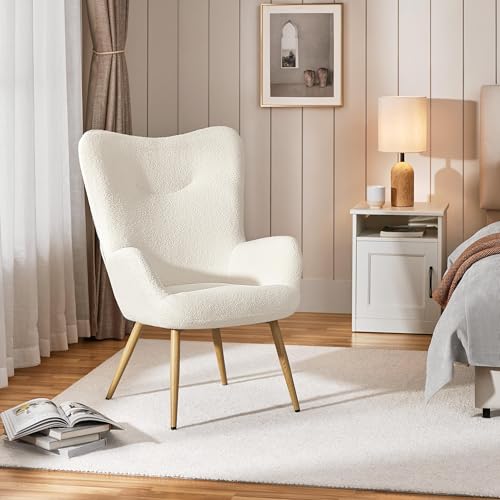 Yaheetech Ohrensessel eleganter Armsessel Polsterstuhl mit klappbare Rückenlehne Lehnsessel bis 136 kg belastbar Sessel - 2