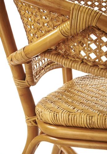 Kobolo Stuhl Rattanstuhl Sessel Rattansessel -Nimes- mit Wiener Geflecht - Natur - 2