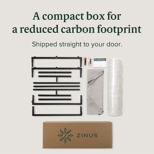 Zinus Aidan Extragroß Sling Akzent-Sessel 78x69x78 - Sessel mit Metallrahmen und Polsterung aus zerkleinertem Schaumstoff - Hellbeige - 8