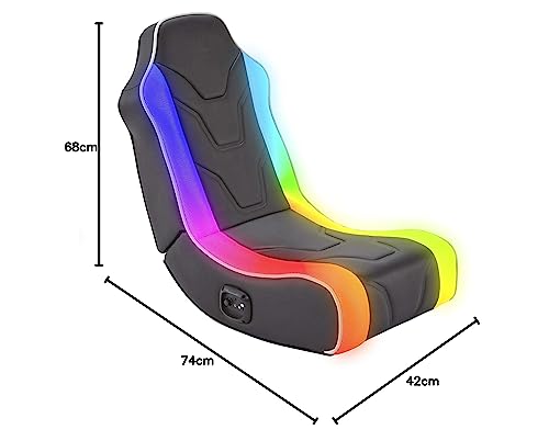 X Rocker Chimera RGB 2.0 Floor Rocker Gaming Sessel | Entertainment Gamer Stuhl mit 2.0 Soundsystem & Neo Motion RGB Beleuchtung für Kinder & Jugendliche - 3