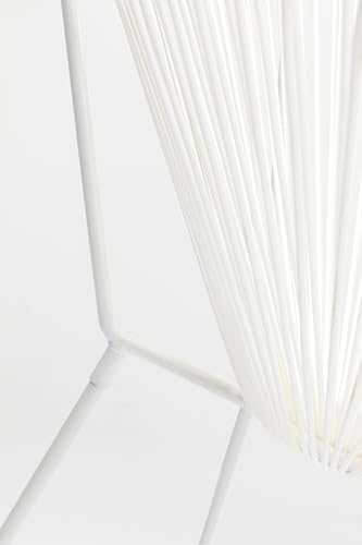 Kare Design Gartenmöbel Set Acapulco Mono, 2er Set, Weiß, Indoor und Outdoor Sitzgruppe im Retro-Design, 2X Sessel, Gartenstühle, Lounge-Möbel für Balkon, Garten, Terrasse, Weißes Stahlgestell - 6