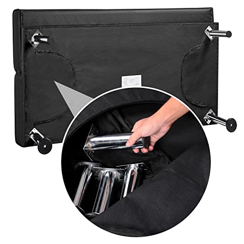 Yaheetech Klappbares Schlafsofa Couch Sofa mit Schlaffunktion Bettsofa mit Großer Liegefläche von 167 cm L × 94 cm B fürs Wohnzimmer/Schlafzimmer/Heimkino/Gästezimmer Schwarz - 5