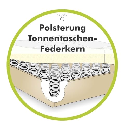 Zweisitzer-Sofa mit Tonnentaschenfederkern 148 cm breit, verstellbare 2er Couch durch praktische halbautomatische Relaxfunktion, Bezug Mikrofaser Vintage Anthrazit / 15130 - 3