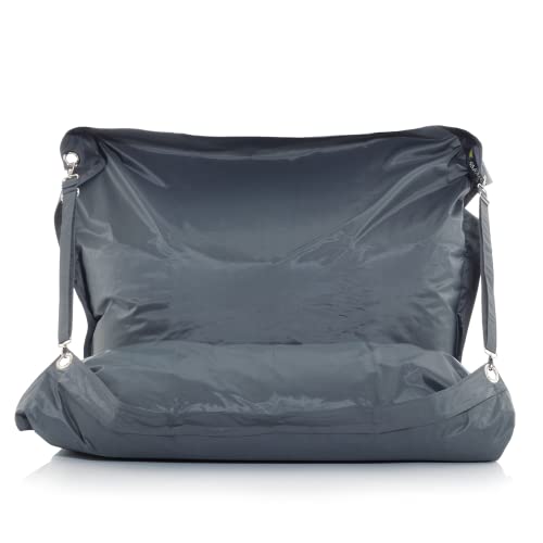 SMOOTHY Original Supreme Indoor & Outdoor Sitzsack XXL 450L Riesensitzsack Sitzkissen Sessel für Kinder & Erwachsene (Stein-Grau) - 5