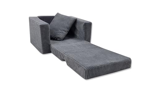 Odolplusz Kindersessel klappbar | Kindersofa Mini-Sessel Kinderstuhl Kuschelsessel | Kindermöbel für Kinderzimmer | (Graphit aus Cord) - 7