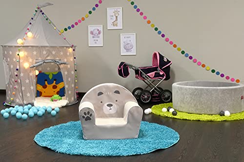 Knorrtoys 68380-Kindersessel-Bär Paul, Baumwolle, Weiß - 2