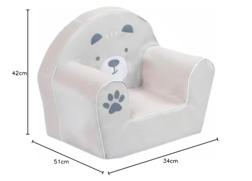 Knorrtoys 68380-Kindersessel-Bär Paul, Baumwolle, Weiß - 8