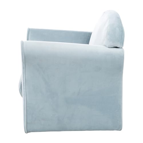 roba Kindersessel Lil Sofa mit Armlehnen - für Jungen und Mädchen - Bequemer Babysessel - Samtstoff blau - Mini Sessel für Baby & Kinderzimmer - 5