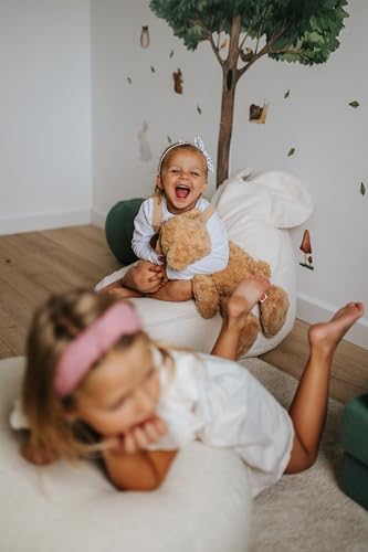 Gutekissen® Kinder Sitzsack „Miki“ mit Ohren - Bequem, Montessori Sitzkissen für Kinderzimmer (Beige,68/68/50 mit Ohren) - 9