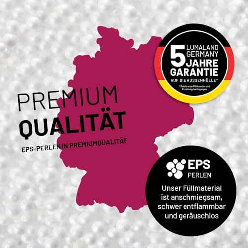 Lumaland Kindersitzsack Dino | Sitzsack Tier Familie für Kinder | Wasserabweisender Bean Bag für Indoor & Outdoor | Pflegeleichtes Material | 90 x 90 x 70 cm & 4,1 kg leicht [Grün] - 9