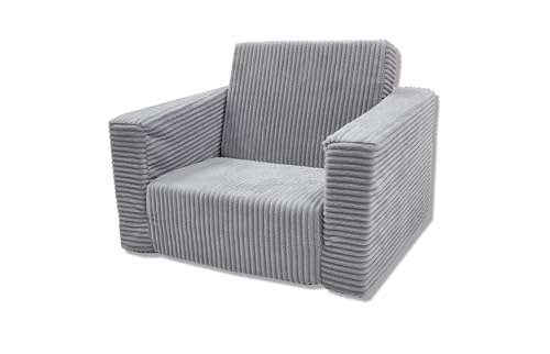 Odolplusz Kindersessel klappbar | Kindersofa Mini-Sessel Kinderstuhl Kuschelsessel | Kindermöbel für Kinderzimmer | (Grau aus Cord) - 5