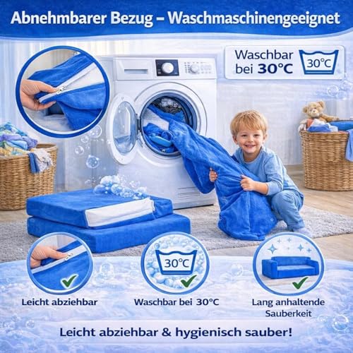 All4All Kindersofa Schlafsofa 3in1 Velo Spielsofa für Kinder Sofa zum Aufklappen Funzy Kindercouch mit Schlaffunktion - 7
