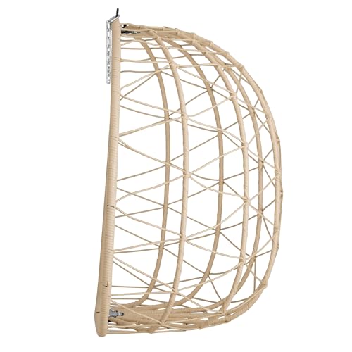 HinHocker Hängesessel für 2 Personen mit Gestell | Creme | XXL Hängeschaukel für Indoor und Outdoor | Inkl. Kissen und Auflagepolster | Hängesessel Outdoor, Gartenschaukel, Schaukelstuhl - 6