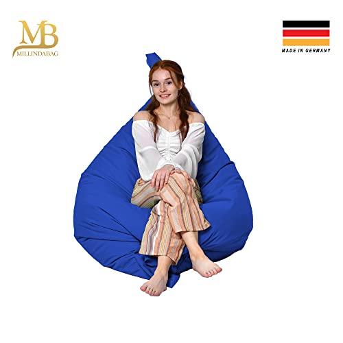 MB MILLINDABAG Rechteckig Sitzsack für Kinder Jugendliche und Erwachsene Beanbag Sitzen & Liegen Indoor & Outdoor Gaminggeignet & bereits gefüllt Sitzkissen (Anthrazit, M - 100 X 145 cm) - 6